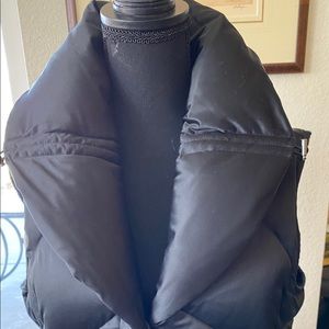 Ann Taylor Down Shawl Collar Sateen Vest